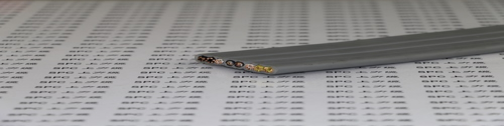 YFFBG-CAT5E帶網線行車扁電纜鋼絲加強型  SPCFLAT-CRANE-YYG+CAT5E雙鋼絲行車扁電纜帶網線